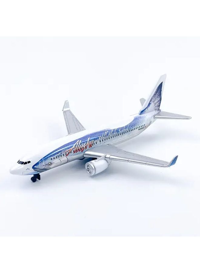 White Alaska Airplane Model Collectible Replica with Push Propeller - Image 4